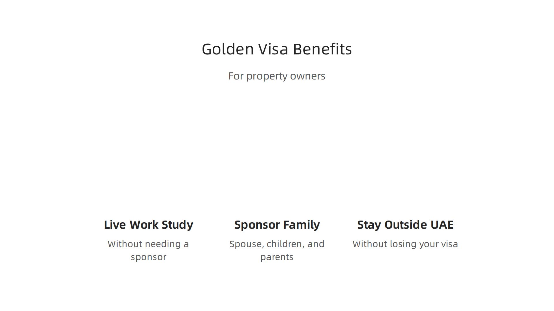 Key benefits of obtaining the Dubai Golden Visa for property owners, enhancing long-term residency.