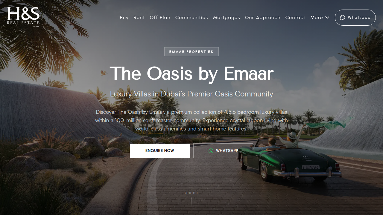 A visual representation of 'The Oasis' community by Emaar, highlighting its luxury villas and green spaces.