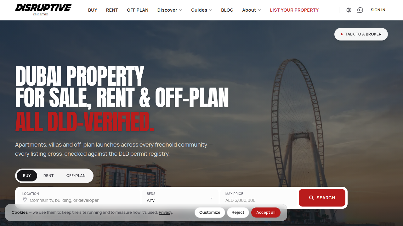 Browse Disruptive Estate for comprehensive guides and information on buying property in Dubai.