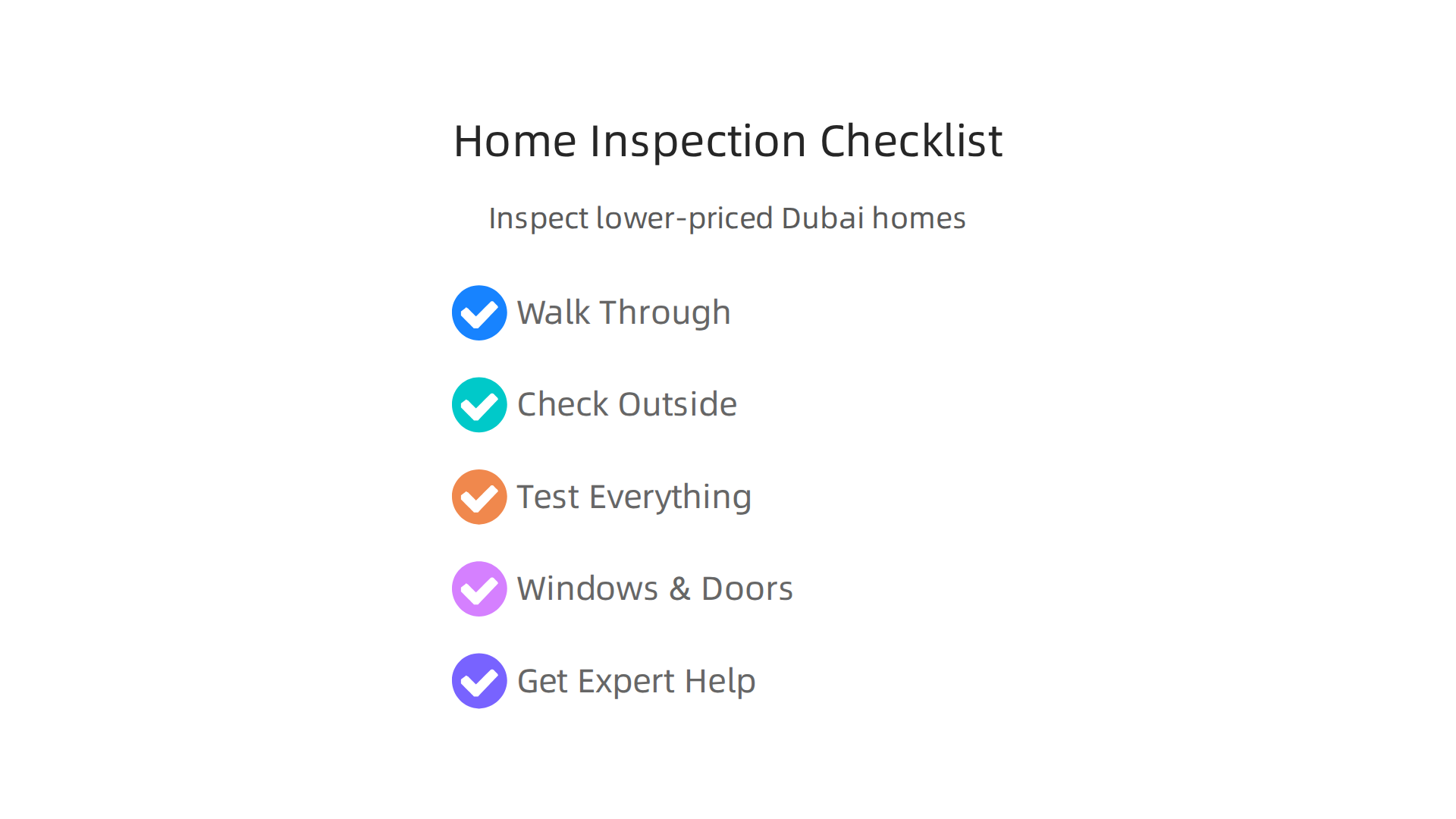 Essential checks for inspecting a lower-priced home in Dubai before purchase.