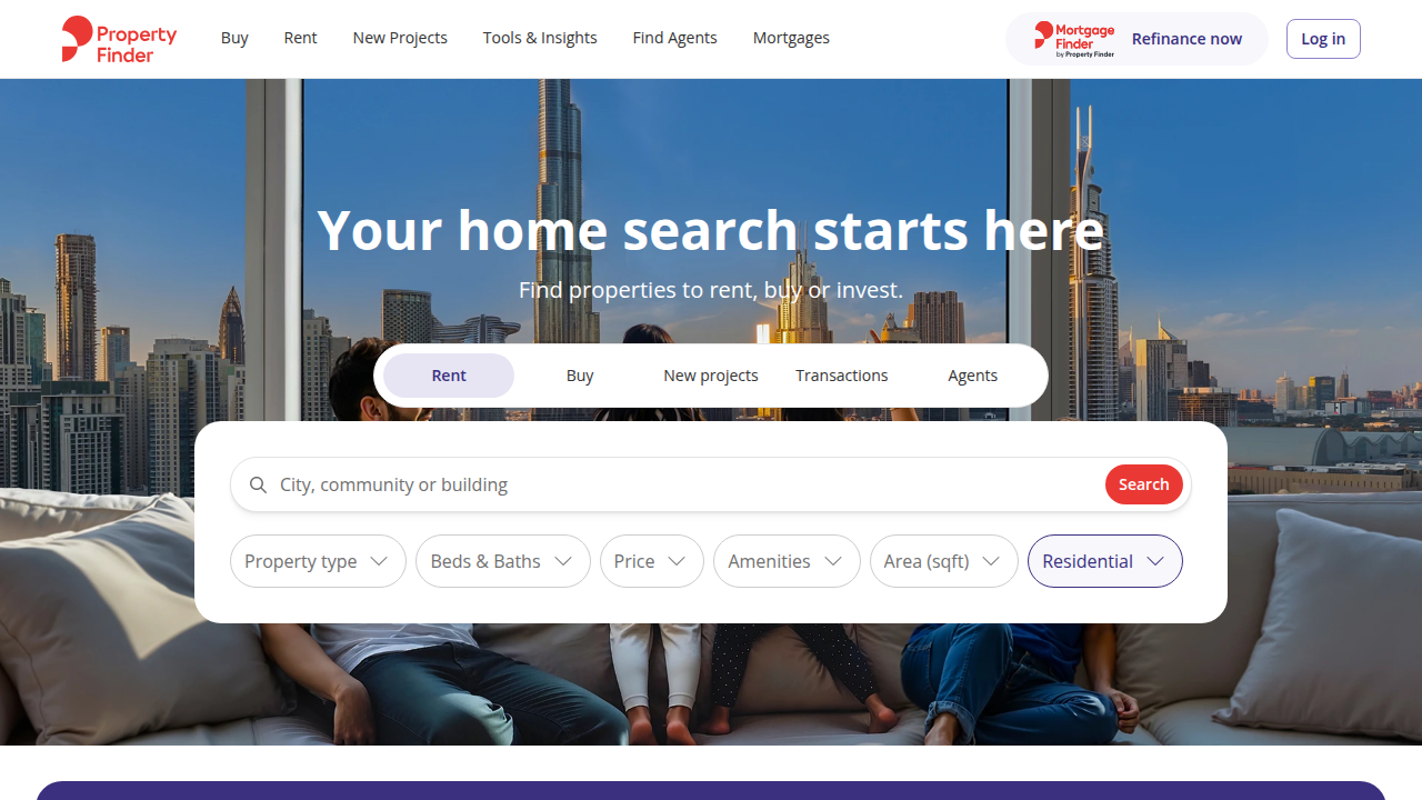 Property Finder, a leading online platform, offers extensive property listings and market insights in Dubai.